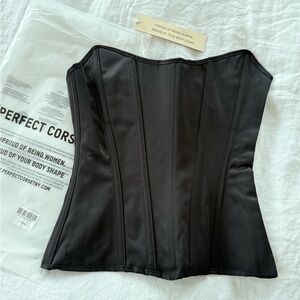 Perfect Corset NY Grace Black Satin Corset Unworn with tags Size S
